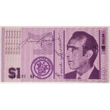 HUTT RIVER PROVINCE . ONE 1 DOLLAR BANKNOTE . ERROR . UPSIDE DOWN SERIALS 